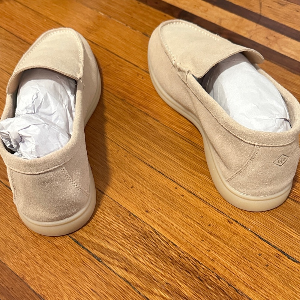 Loro Piana Light Tan Suede Loafers